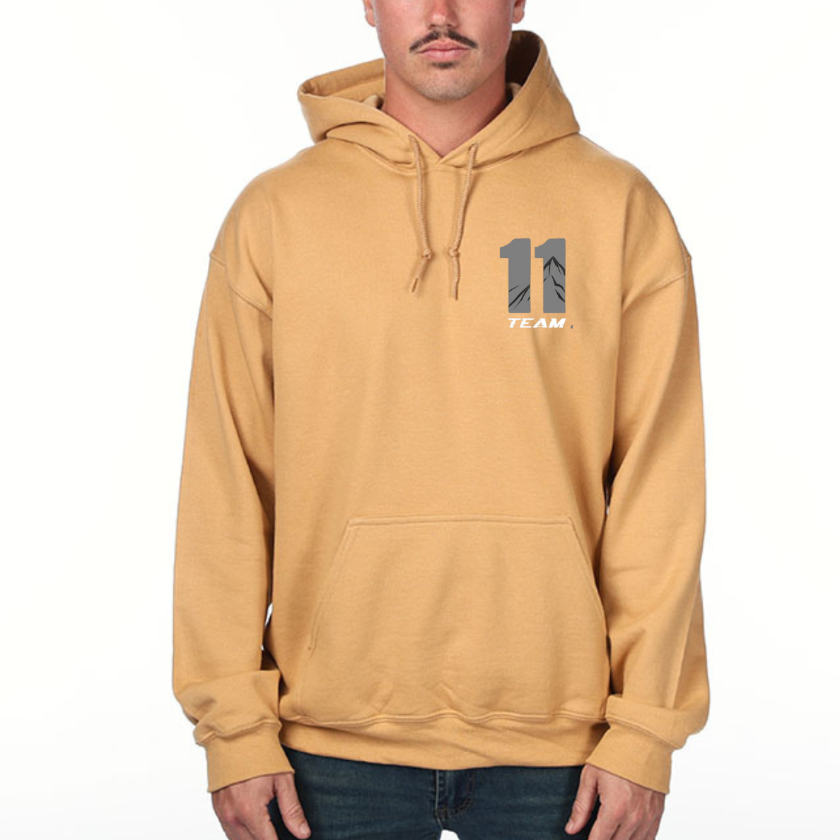 Team 11 Graphic Hoodie - Copper Gold