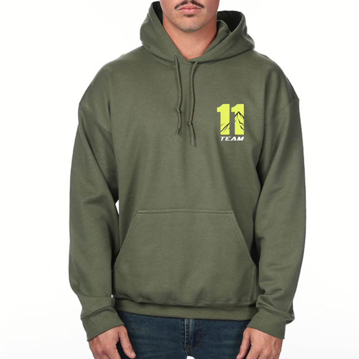 Team 11 Graphic Hoodie Dark Green