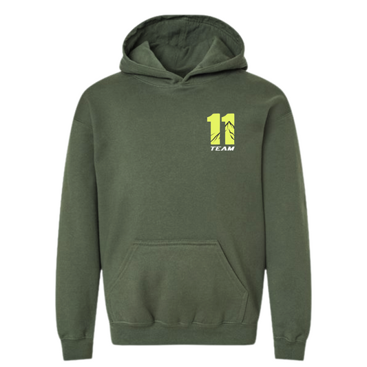 Team 11 Graphic Hoodie Dark Green