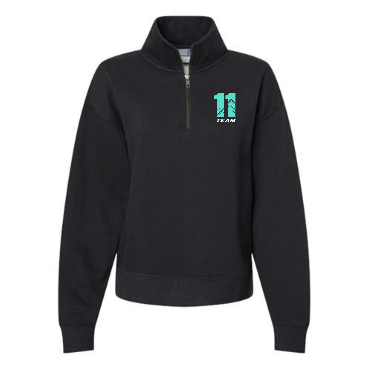 Team 11 Quarter Zip - Black Teal 11