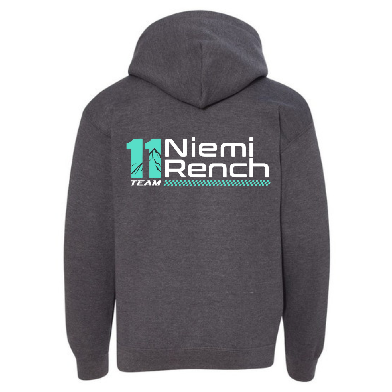 Youth Team 11 Gray Teal Team Graphic Hoodie